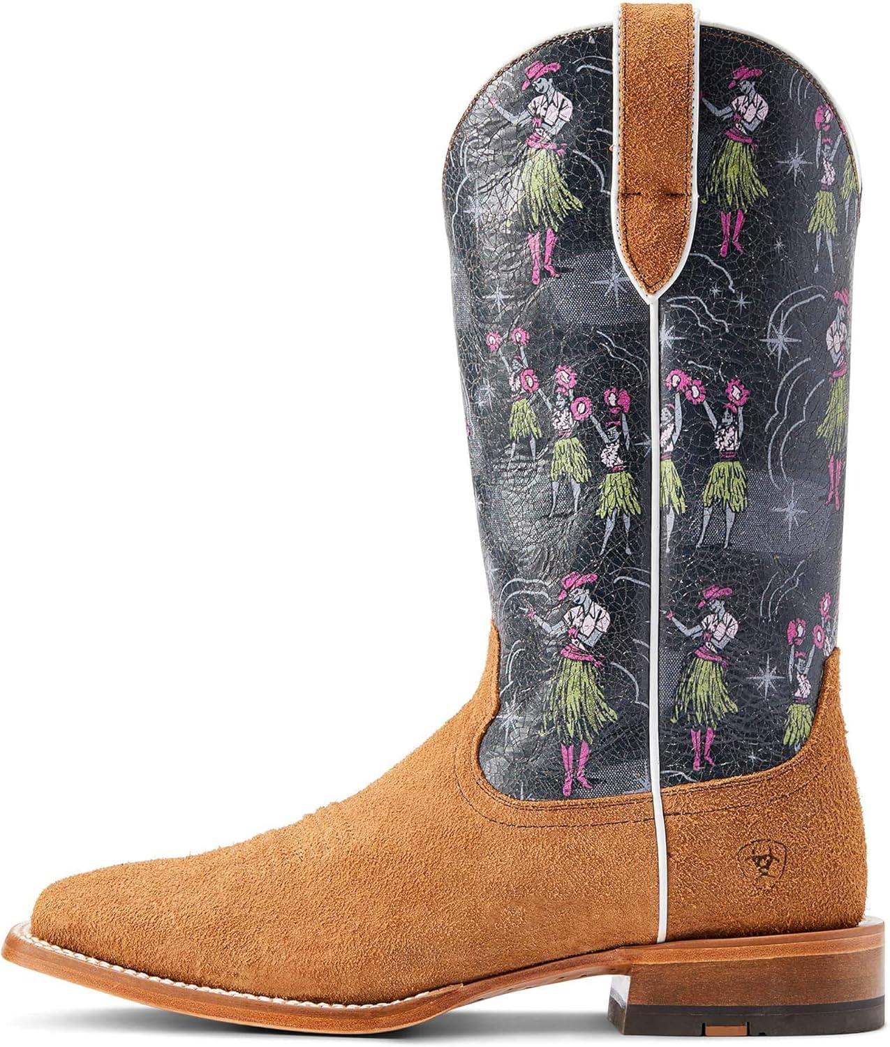 imageAriat Mens Frontier Aloha Western BootRusty Roughout