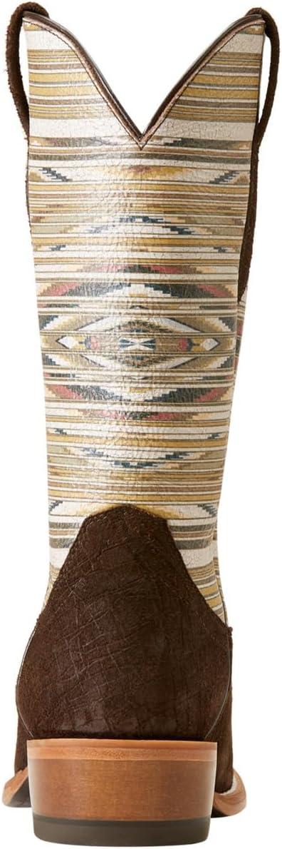 imageAriat Mens Futurity Chimayo Western BootChocolate Hippo PrintSanta Fe Mustard