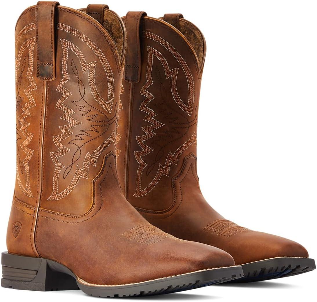 imageAriat Mens Hybrid Ranchwork Western BootThatch Brown