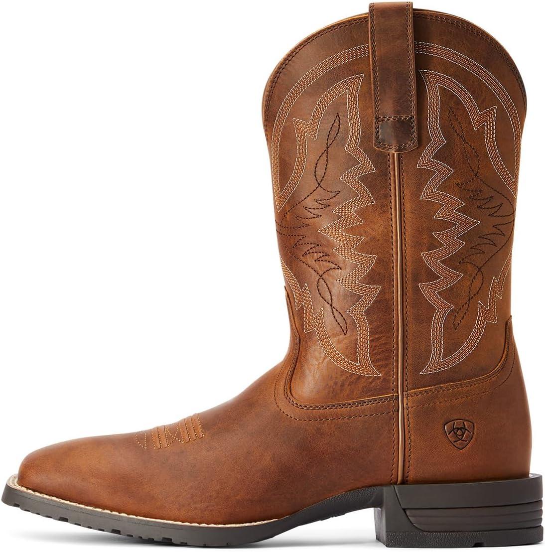 imageAriat Mens Hybrid Ranchwork Western BootThatch Brown