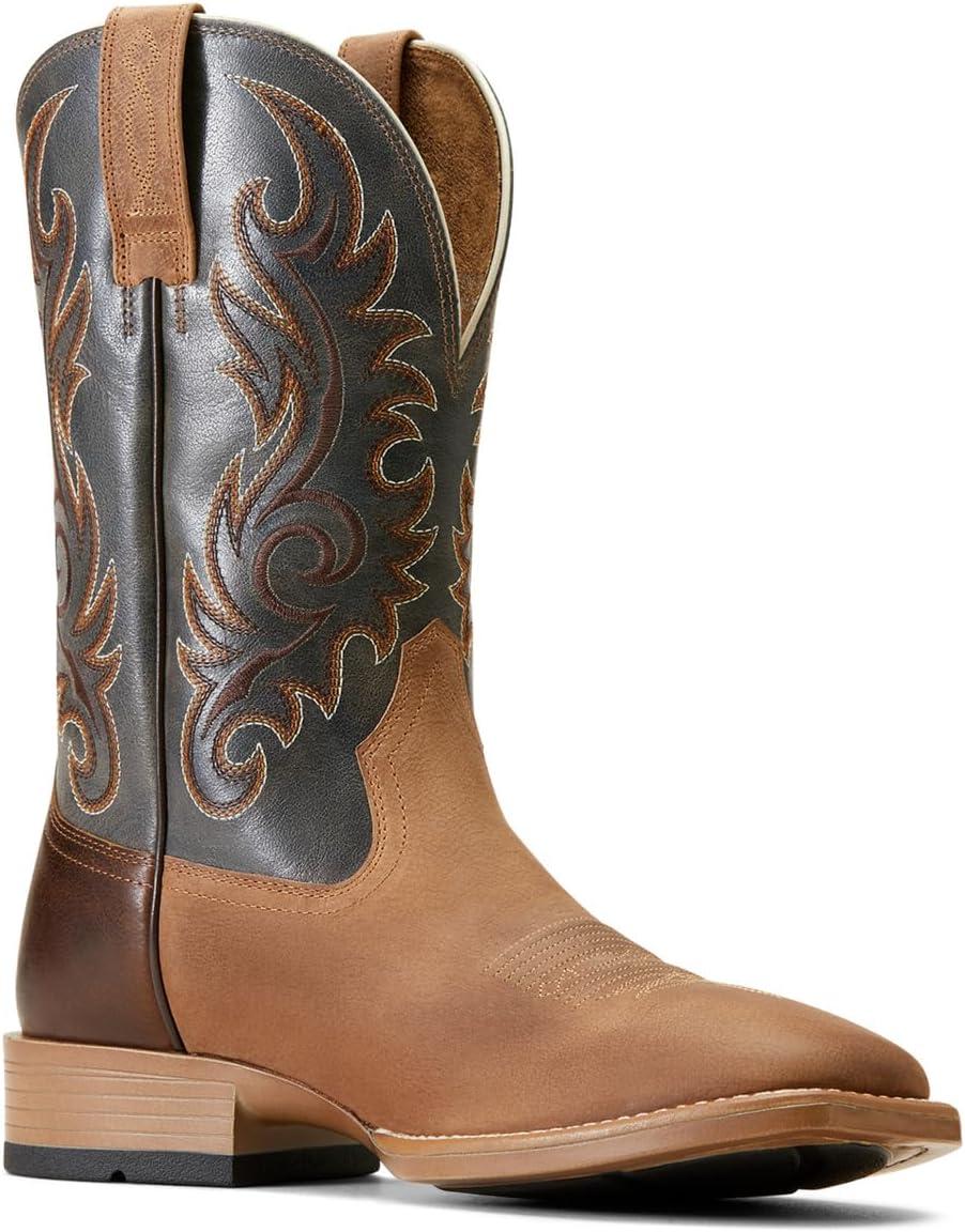 imageAriat Mens Lasco Ultra Western BootLight TanSmokey Blue