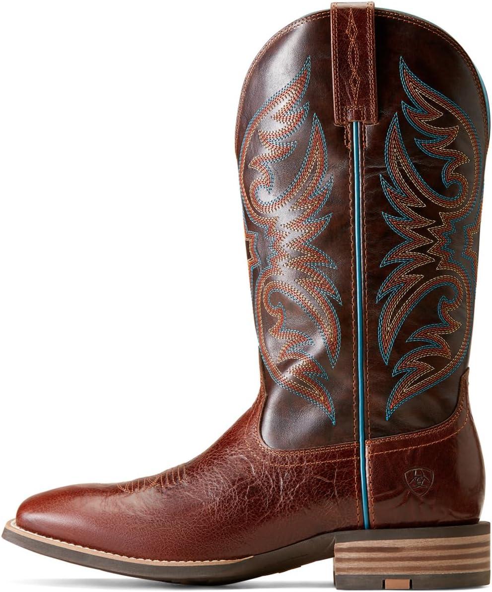imageAriat Mens Ricochet Cowboy BootGingersnapMarble Brown