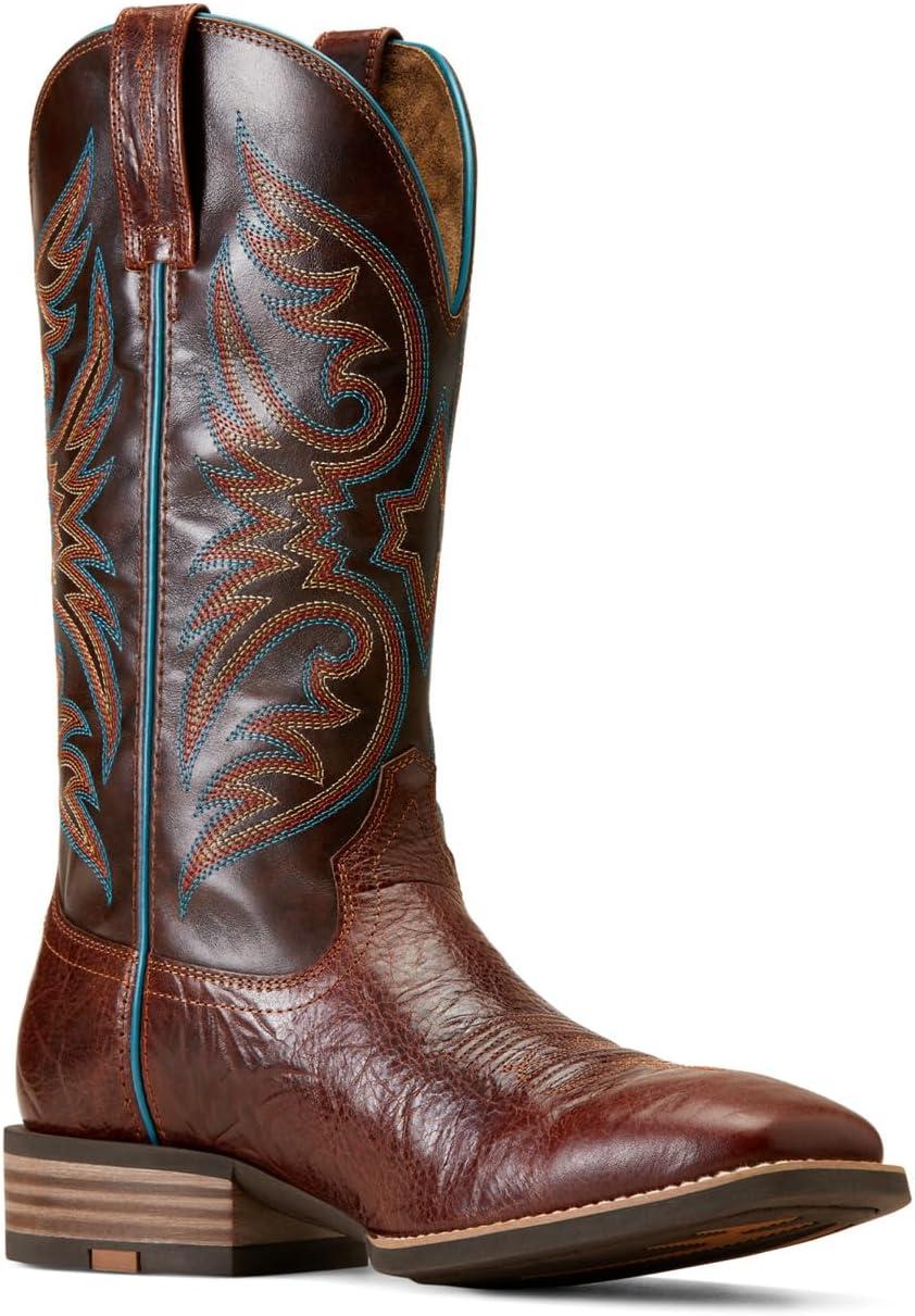 imageAriat Mens Ricochet Cowboy BootGingersnapMarble Brown