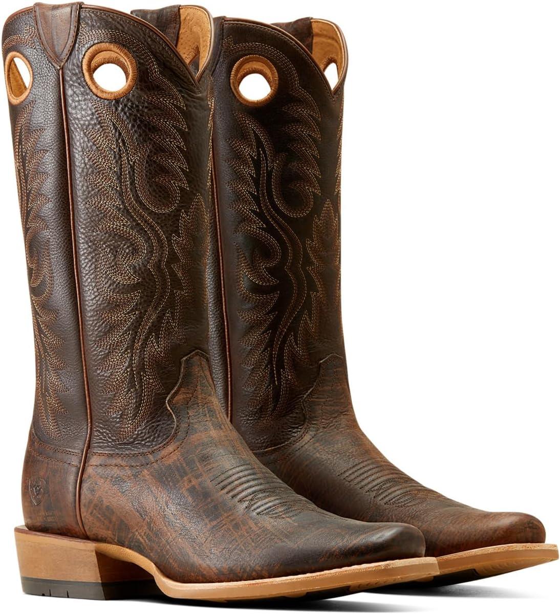 imageAriat Mens Ringer Cowboy BootToffee CrunchDusted Wheat