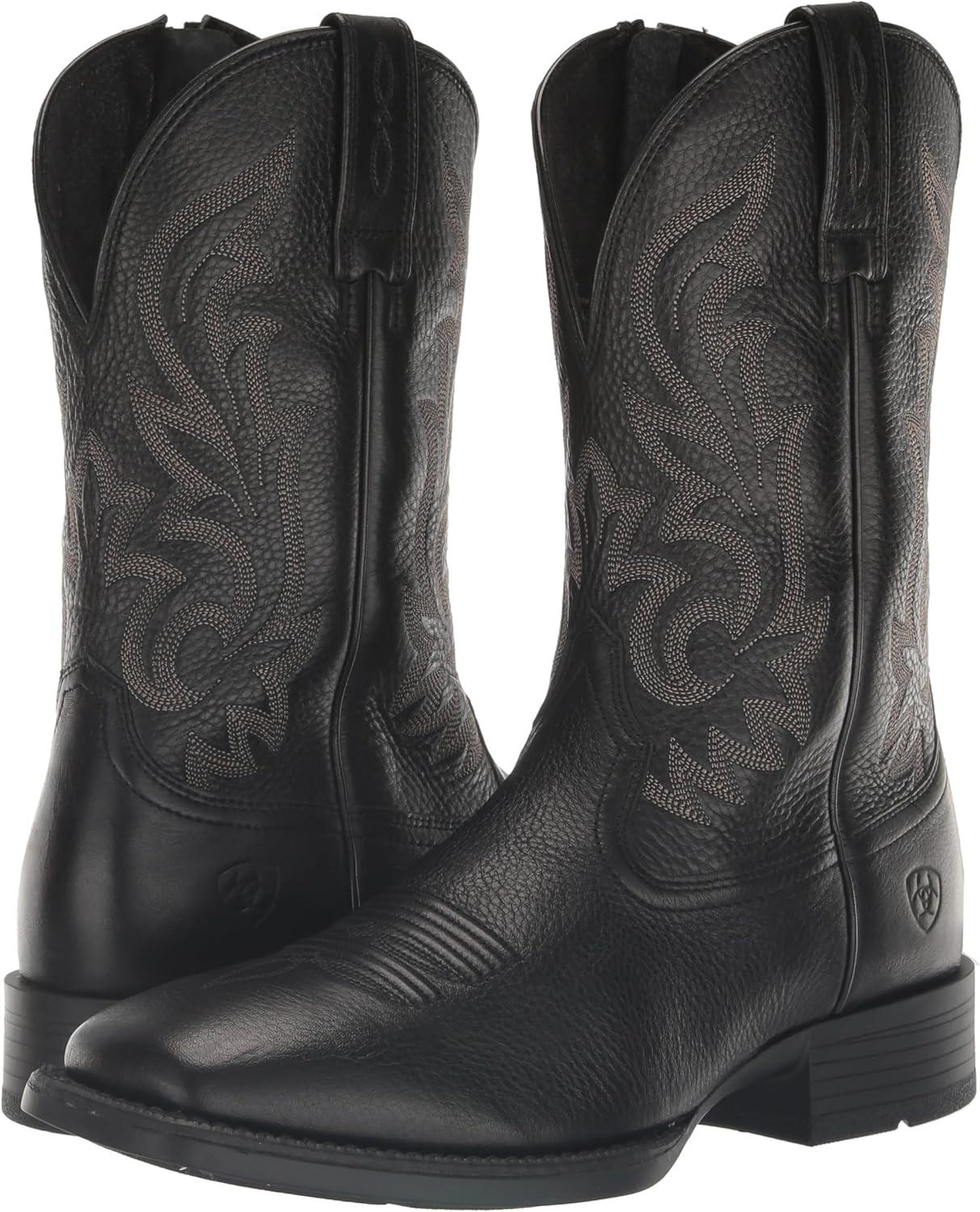 imageAriat Mens Slim Zip Ultra Western BootBlack Deertan