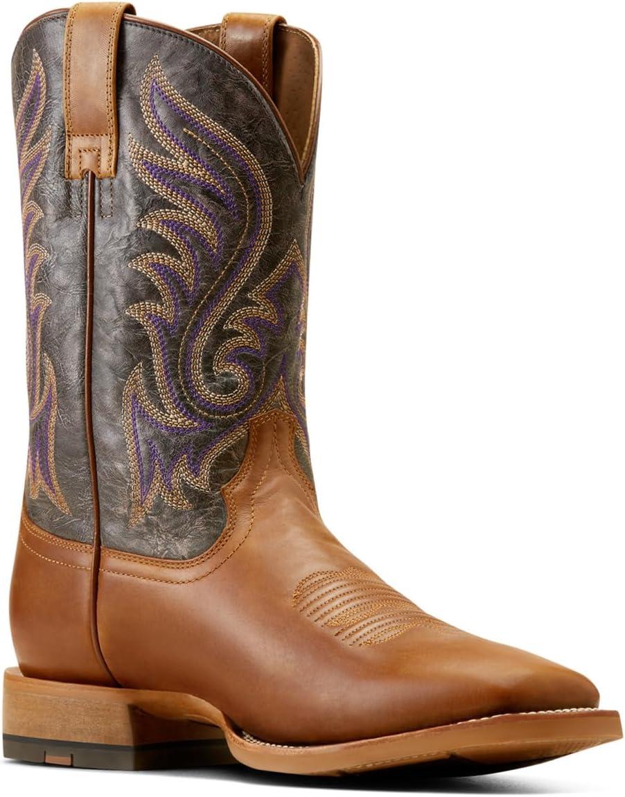 imageAriat Mens Sport Big Country Cowboy BootSmokey PurpleRodeo Tan