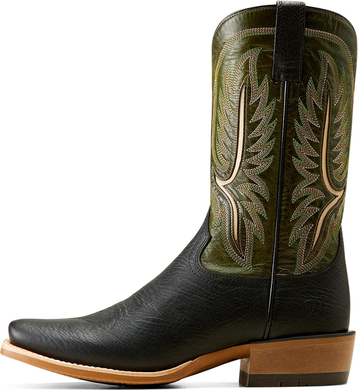 imageAriat Mens Stadtler Cowboy BootNeon LimeBest in Black
