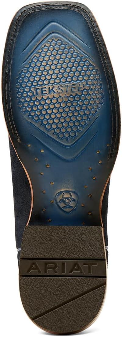 imageAriat Mens Sting Cowboy BootBlancoIndigo Roughout