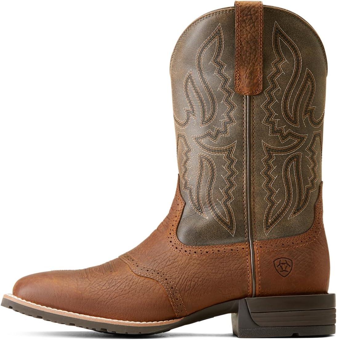 imageAriat mens Hybrid Ranchway Western BootEarthArizona Brown