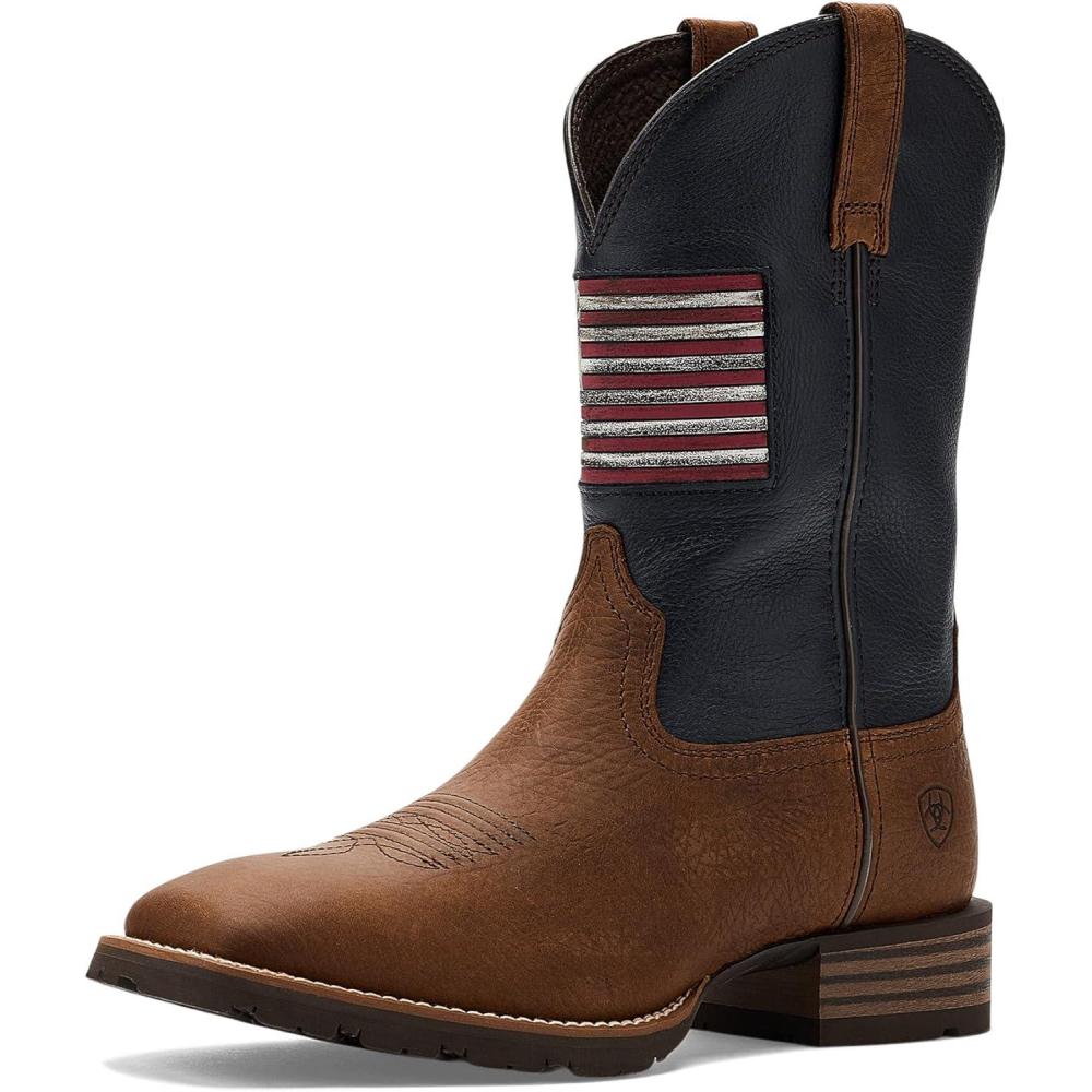 imageARIAT Mens Hybrid Rancher Patriot Wide Square Toe Cowboy Boot