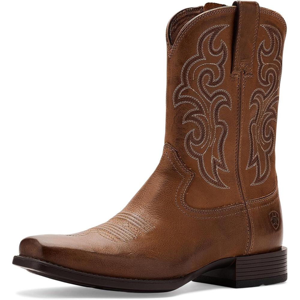imageARIAT mens Bodie Square Toe Western BootHoney Tan