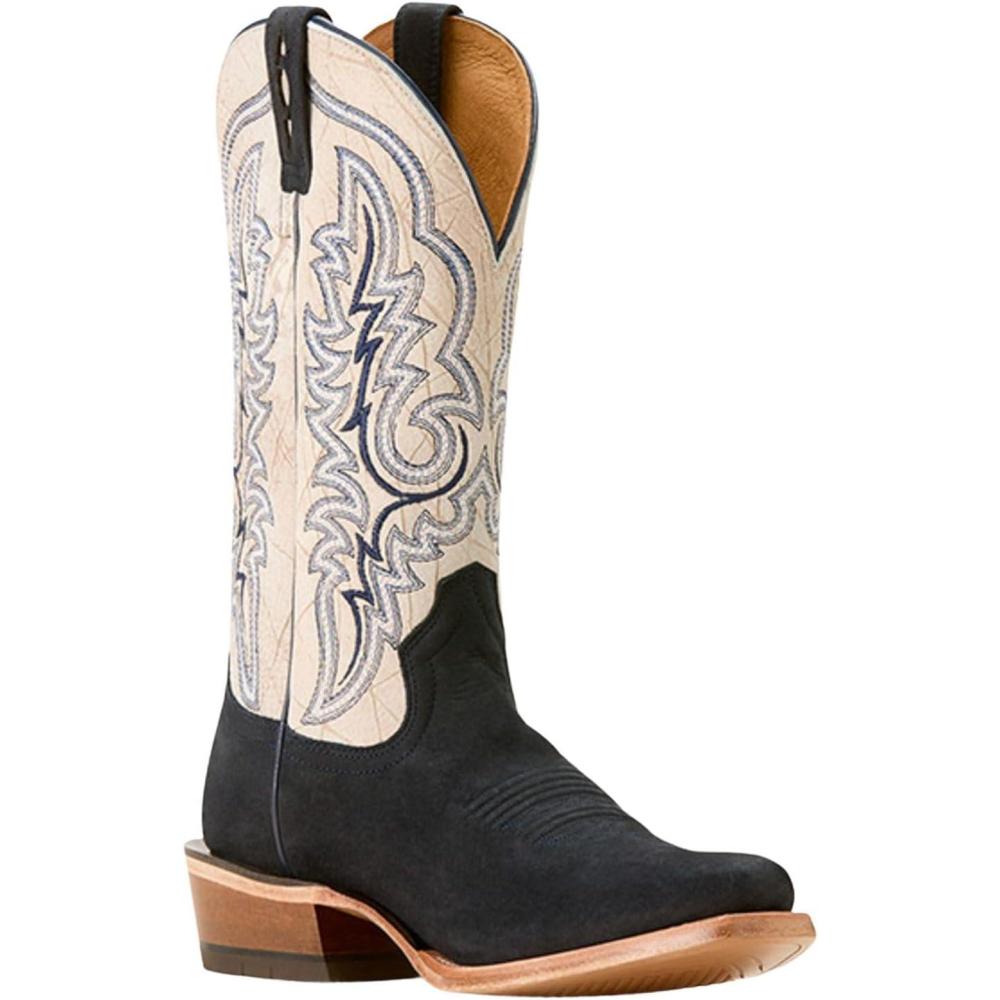 imageARIAT mens Futurity Relentless Bama Fury Cowboy BootNavy BisonShredded White