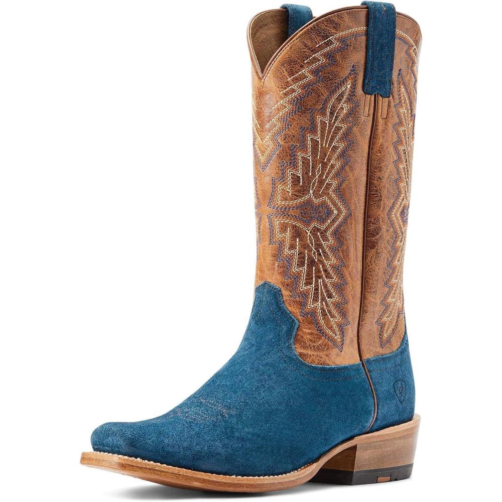 imageARIAT mens Futurity Showman Western BootNavy Roughout