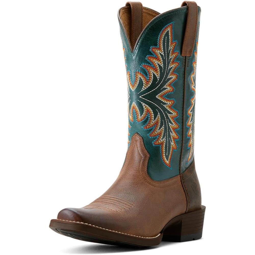 imageARIAT mens Renegade Cowboy BootVintage OakDeep Teal