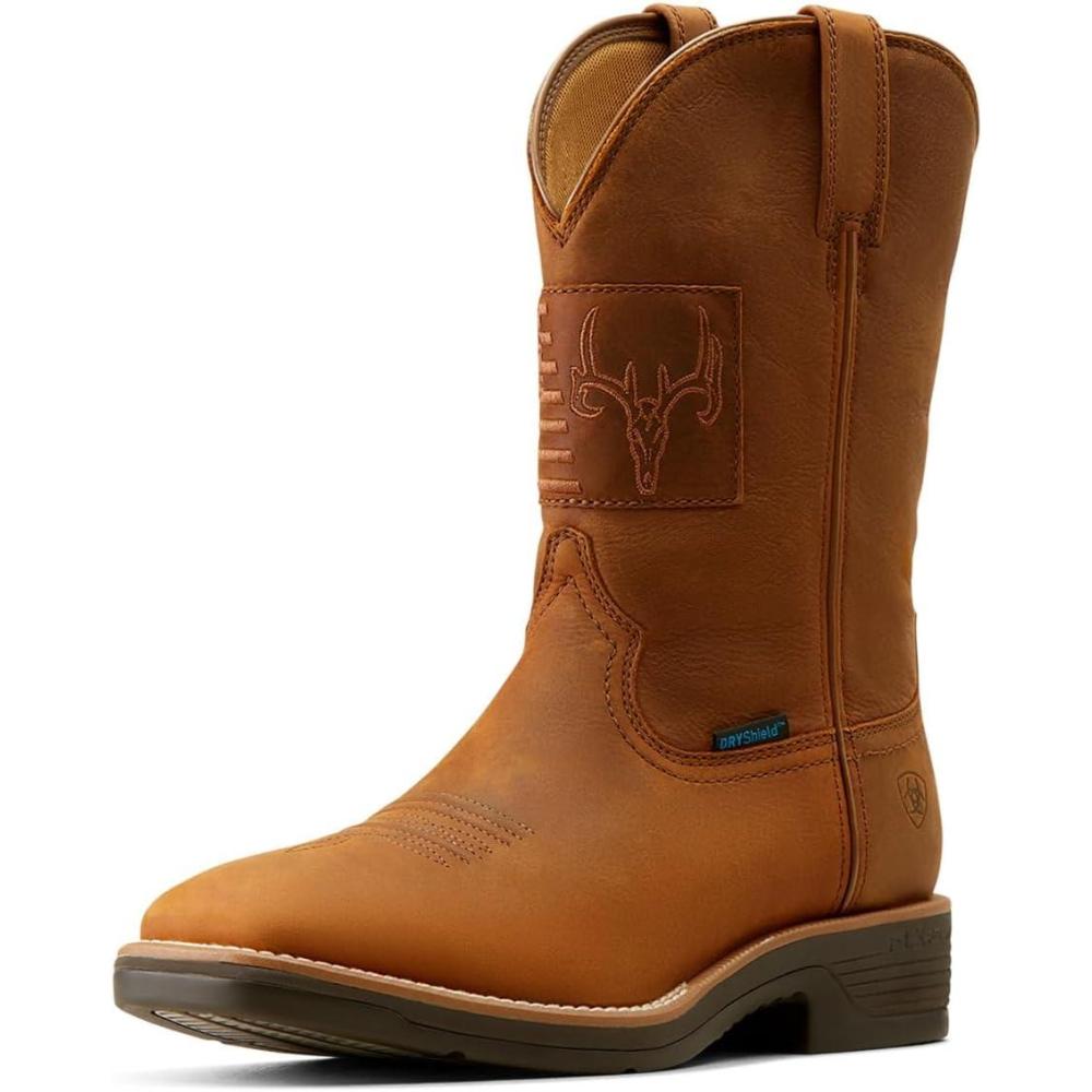 imageARIAT mens Ridgeback Country Waterproof Cowboy BootStatus Brown