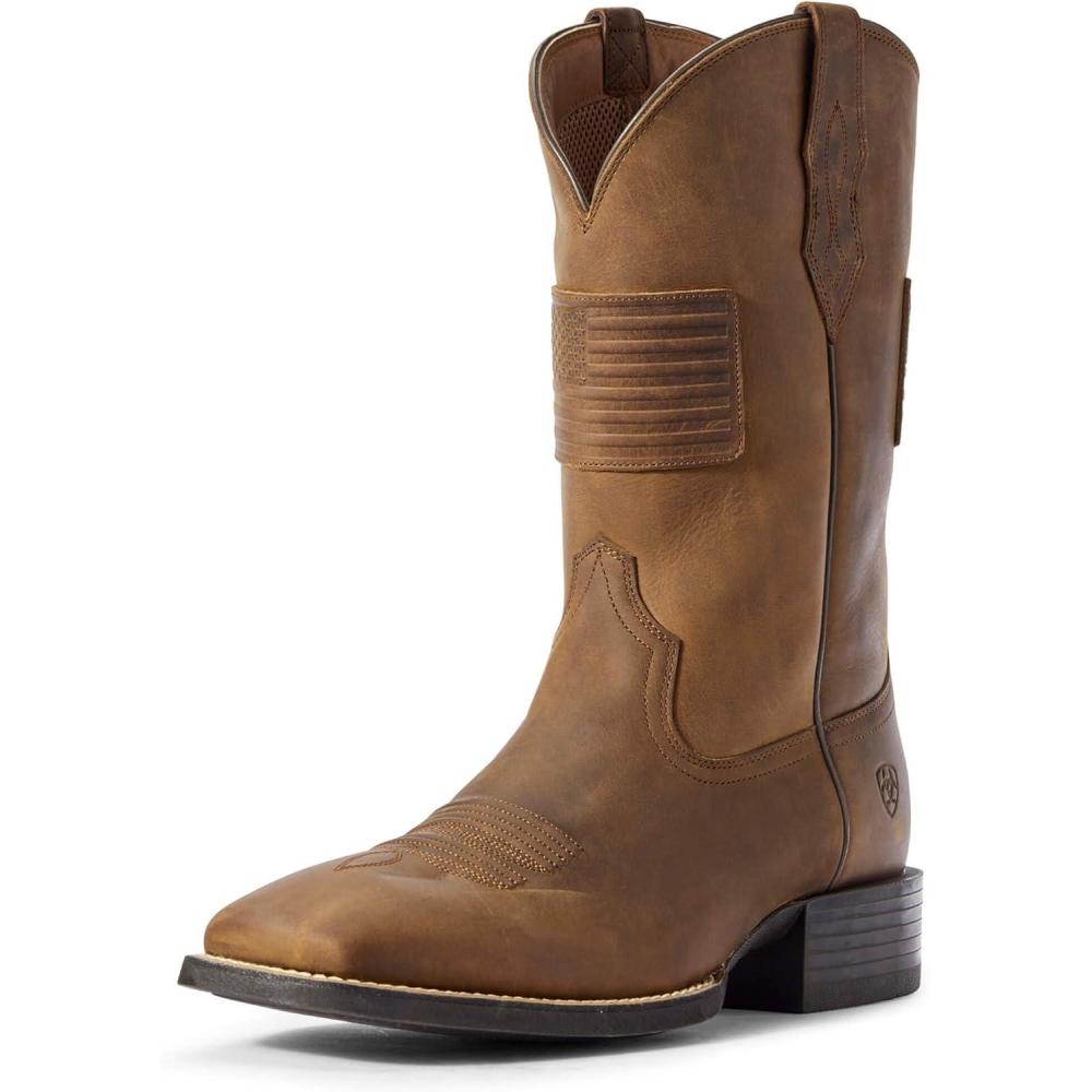 imageARIAT mens Sport Patriot Ii Western BootDistressed Tan