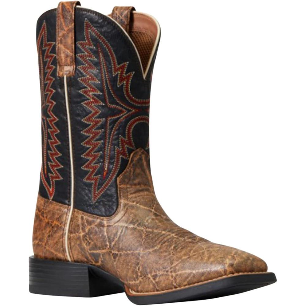 imageARIAT mens Sport Smokewagon Western BootGrizzly Elephant PrintLiberty Black