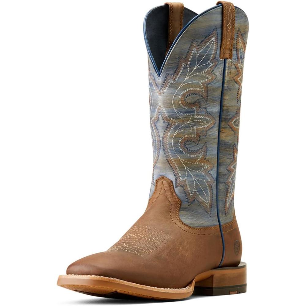 imageARIAT mens Standout Cowboy BootCloud BlueLoco Brown