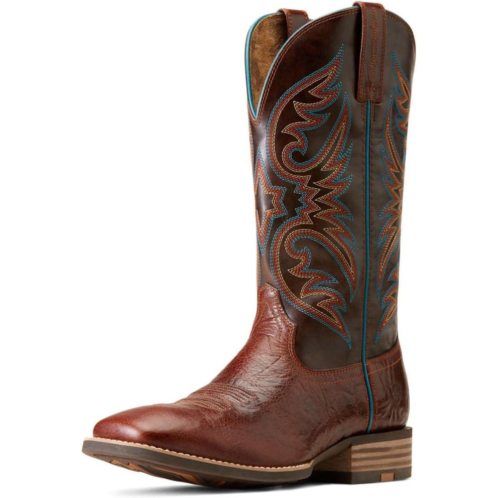 imageAriat Mens Ricochet Cowboy BootGingersnapMarble Brown