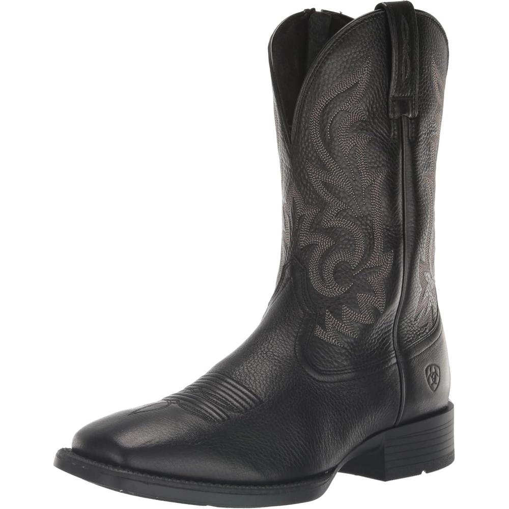 imageAriat Mens Slim Zip Ultra Western BootBlack Deertan