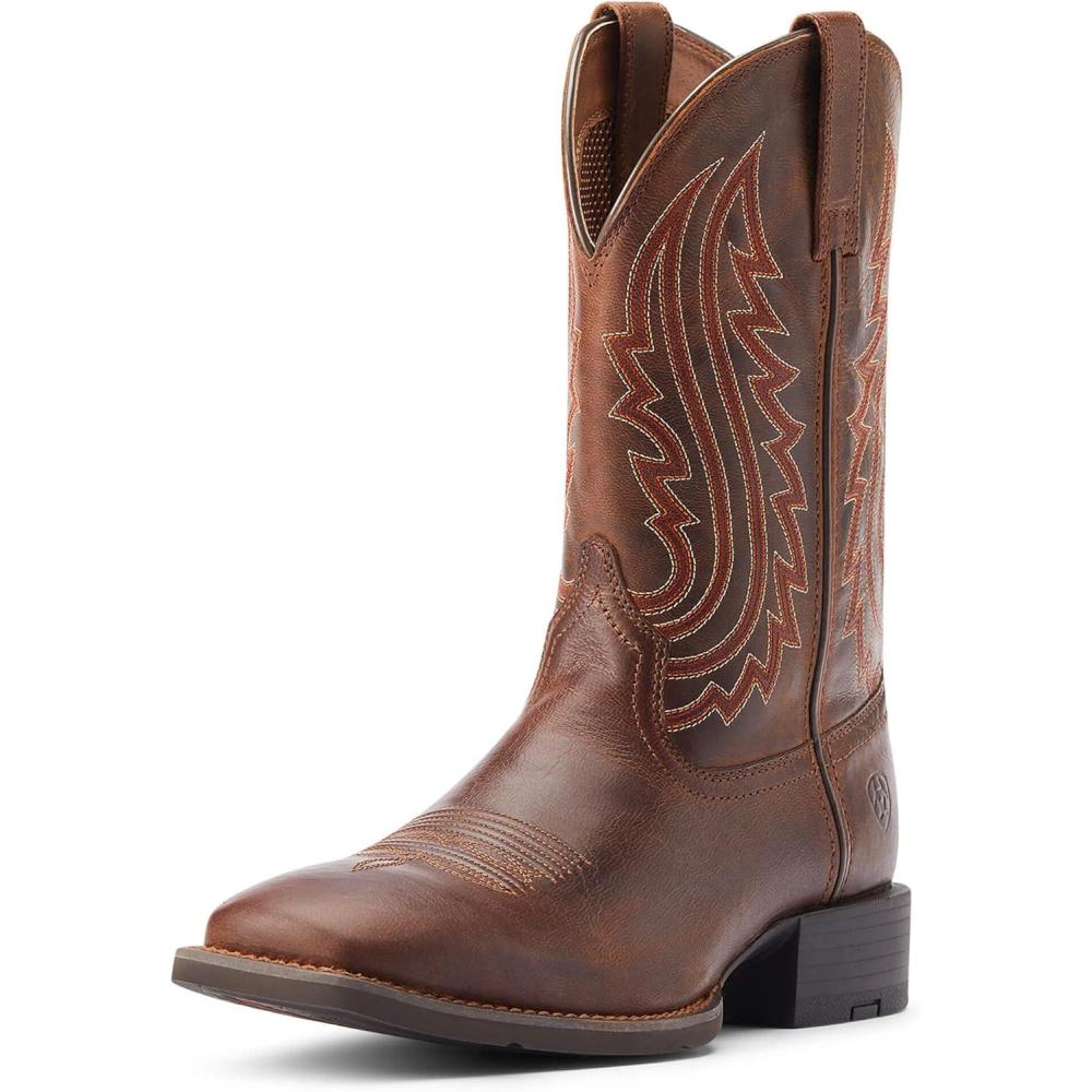 imageAriat Mens Sport Big Country Cowboy BootAlmond Buff