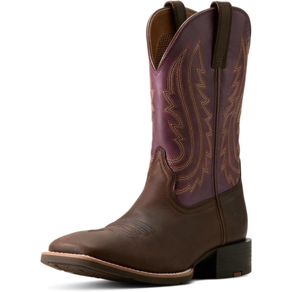 imageAriat Mens Sport Big Country Cowboy BootBarley BrownPerfect Purple