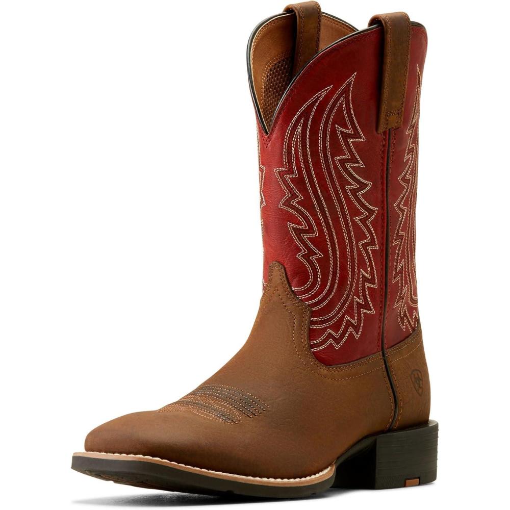 imageAriat Mens Sport Big Country Cowboy BootBright RedWillow Branch