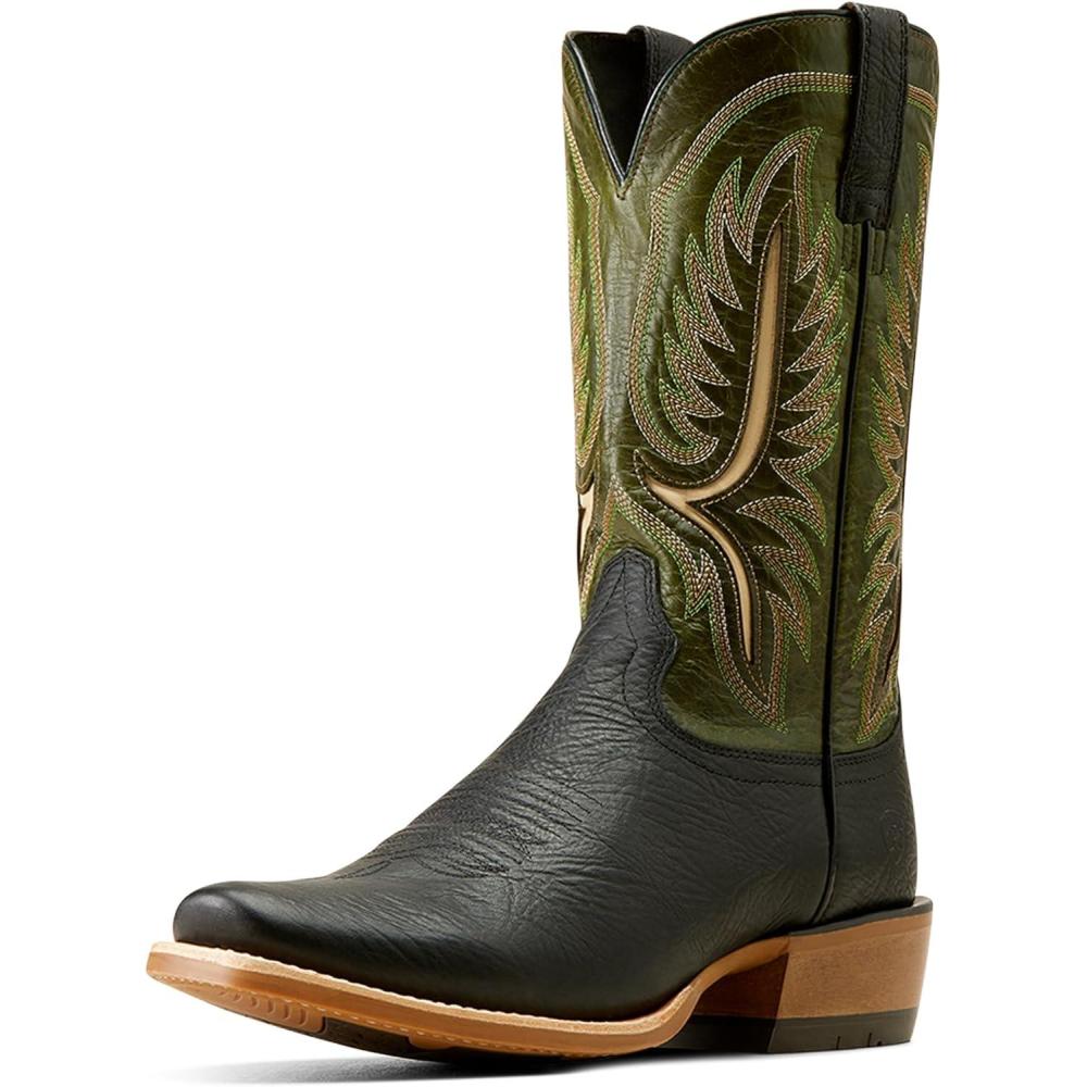 imageAriat Mens Stadtler Cowboy BootNeon LimeBest in Black