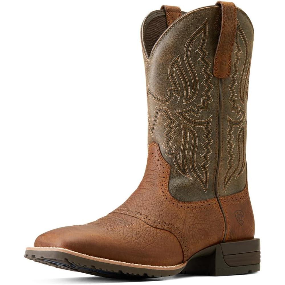 imageAriat mens Hybrid Ranchway Western BootEarthArizona Brown