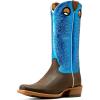 Bright Blue Patent/Tobacco Toffee