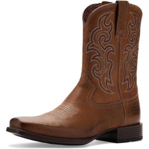 ARIAT mens Bodie Square Toe Western Boot(Honey Tan)
