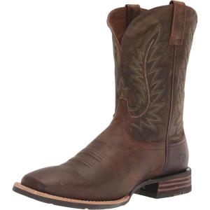 ARIAT mens Ridin High Western Boot(Pecan Brown)