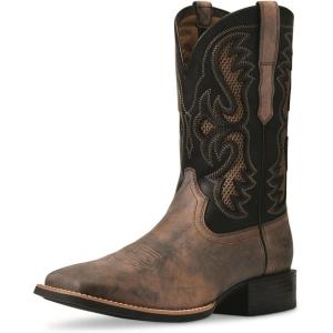 ARIAT mens Sport Fresco Venttek Western Boot(Herd Brown/Blank Ink)