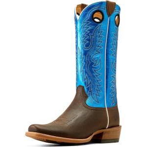 Ariat Men’s Ringer Cowboy Boot(Bright Blue Patent/Tobacco Toffee)