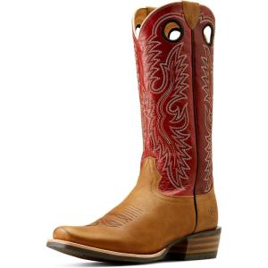Ariat Men’s Ringer Cowboy Boot(Red Cedar/Polo Tan)