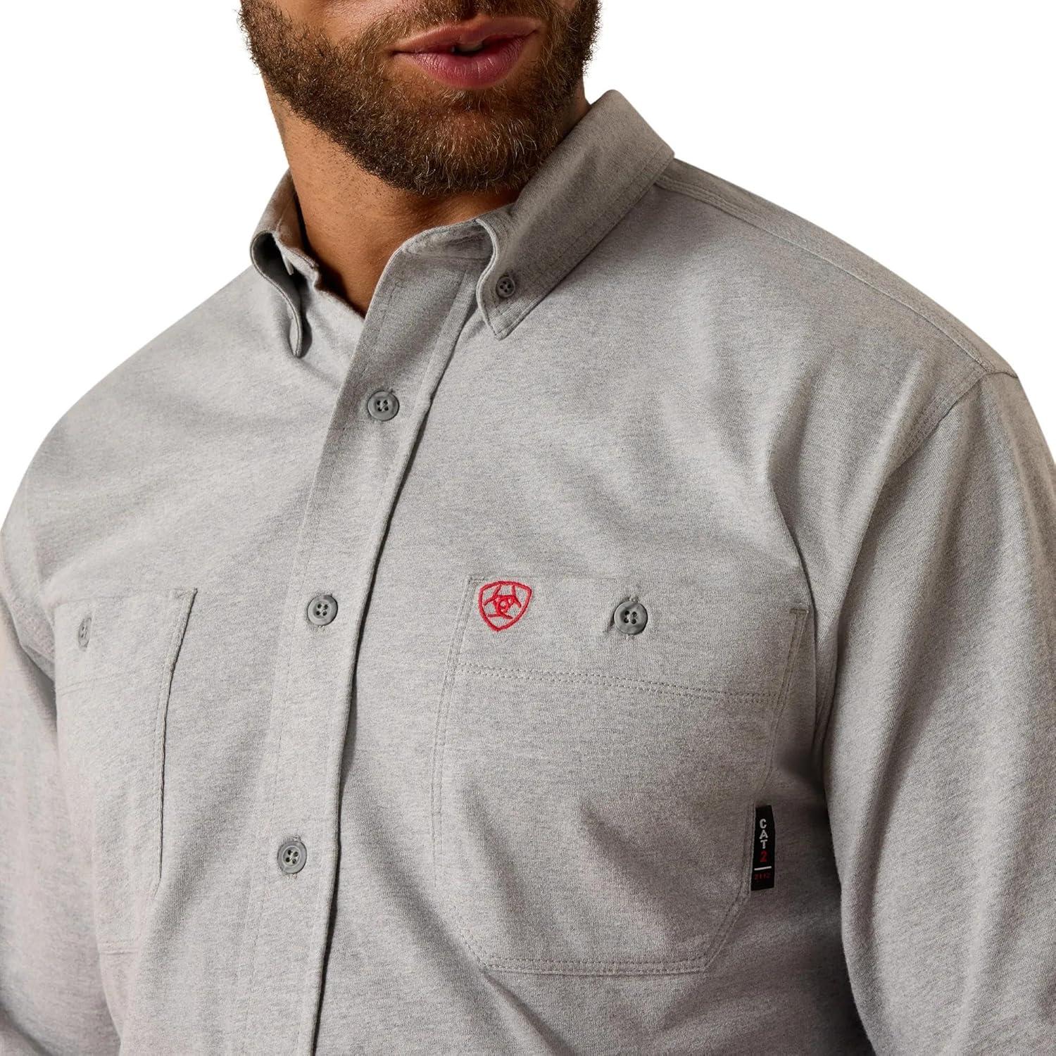 imageARIAT Mens FR Airified Work ShirtSilver Fox