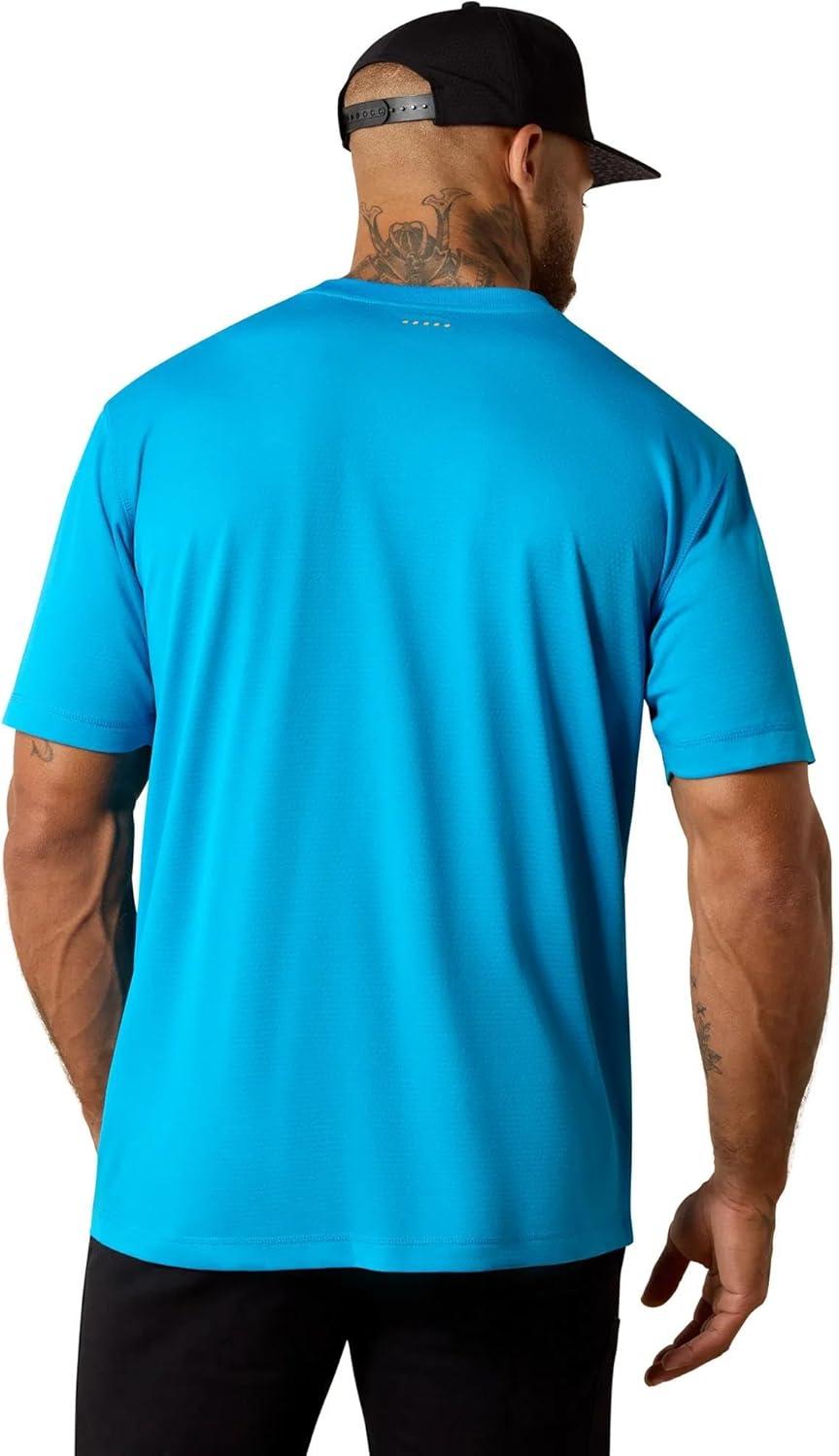imageARIAT Mens Rebar Heat Fighter Staple TShirtMethyl Blue