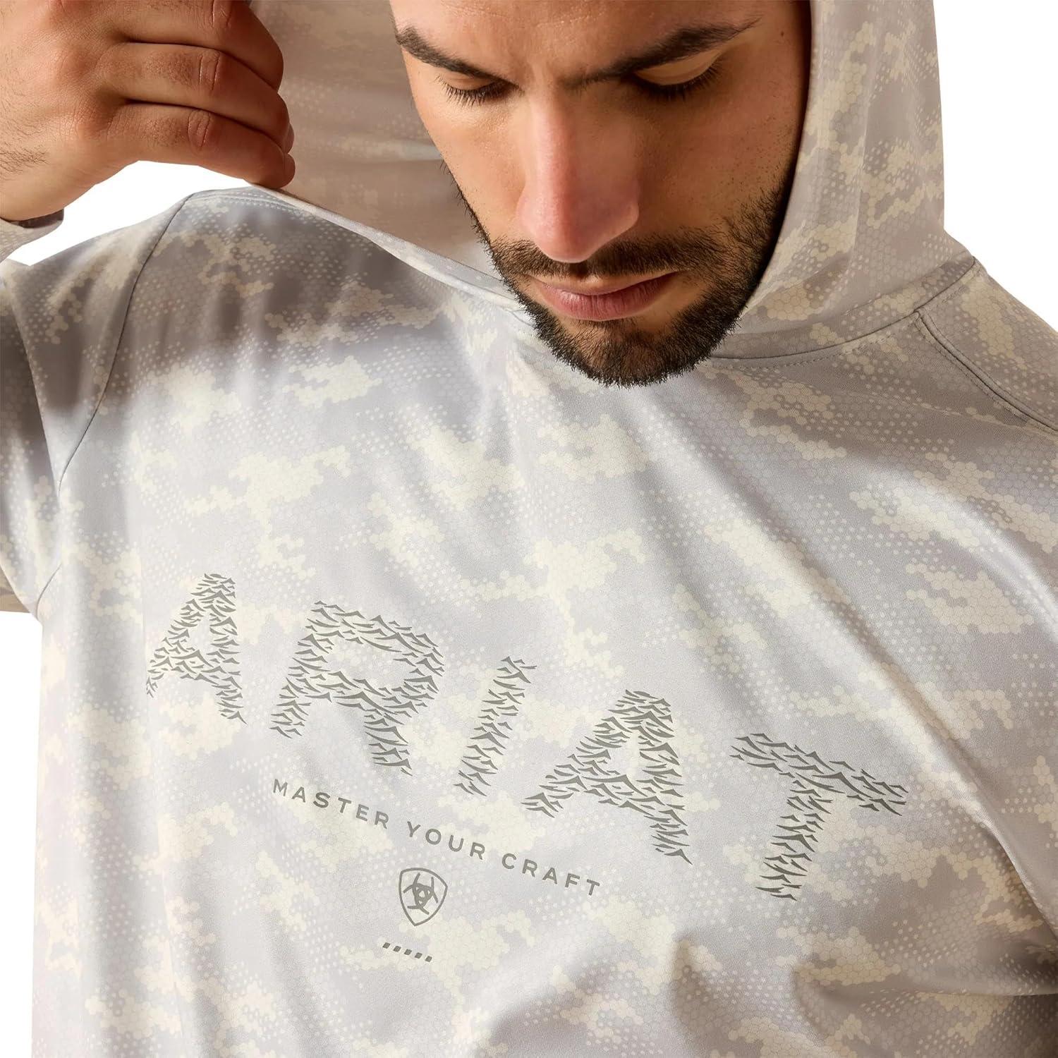 imageARIAT Mens Rebar Sunblocker Printed Craft Hooded Long Sleeve TShirtMicro Chip