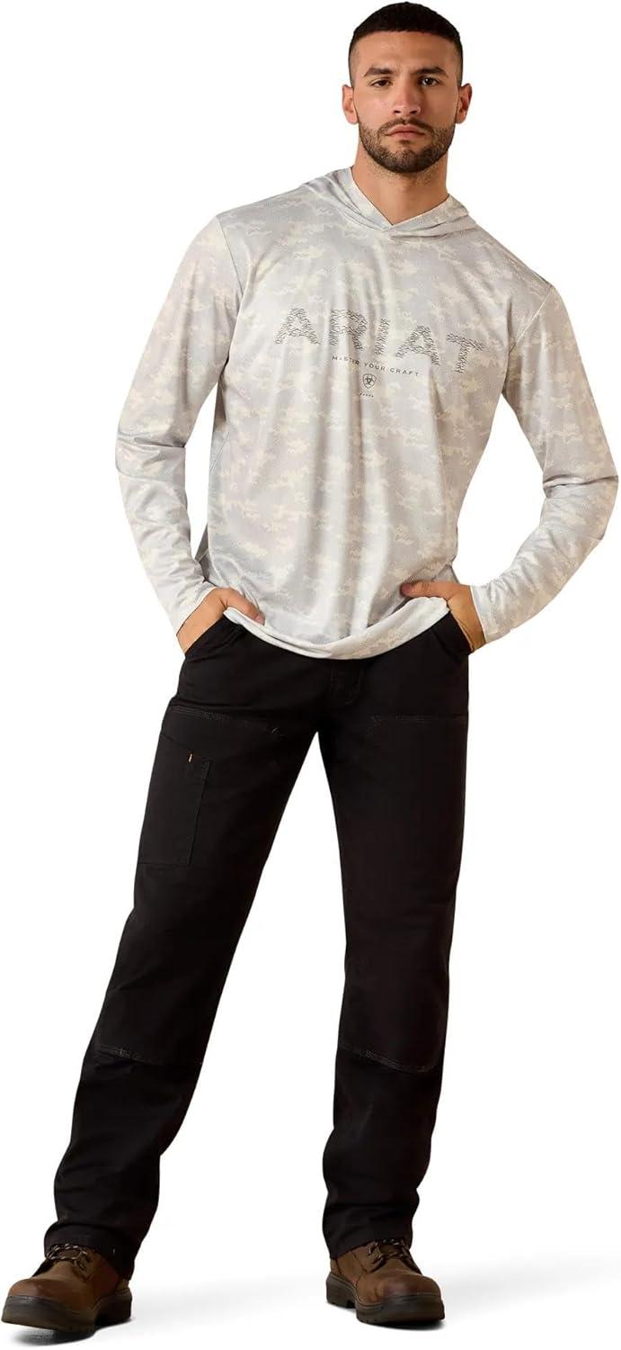 imageARIAT Mens Rebar Sunblocker Printed Craft Hooded Long Sleeve TShirtMicro Chip