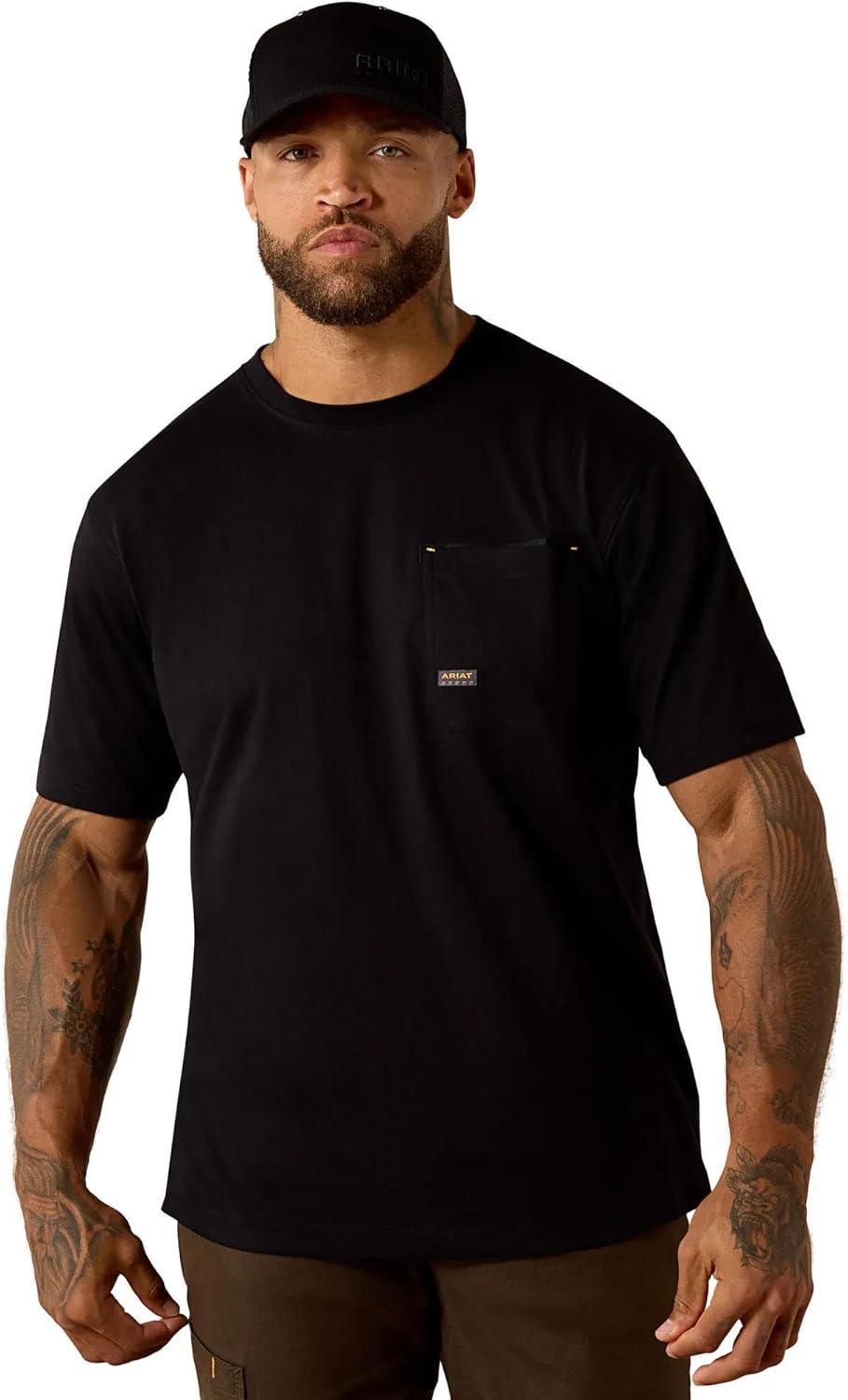 imageARIAT Mens Rebar Workman Brickyard TShirtBlack Mexico