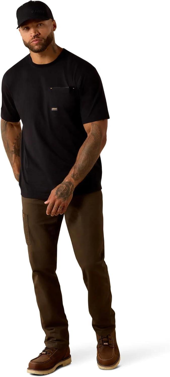 imageARIAT Mens Rebar Workman Brickyard TShirtBlack Mexico