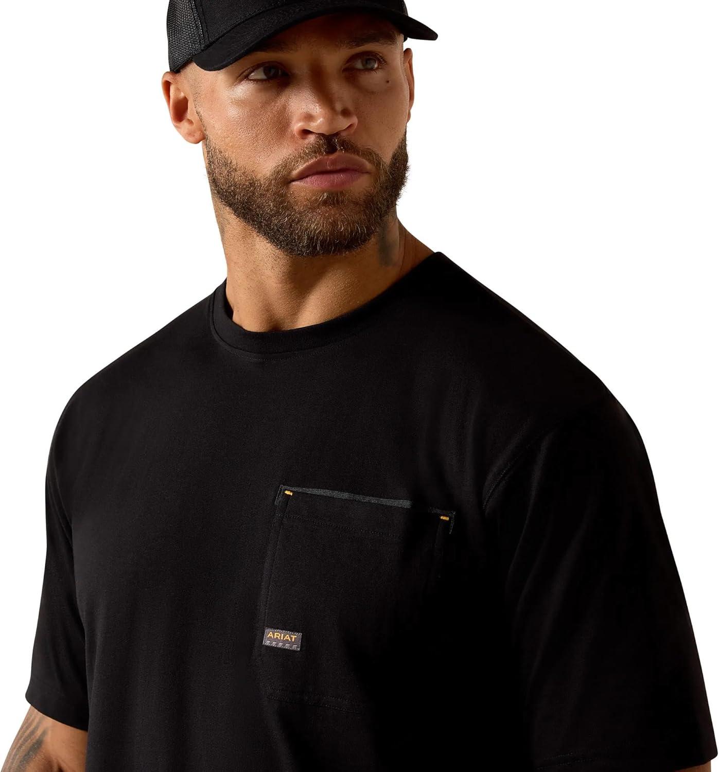 imageARIAT Mens Rebar Workman Brickyard TShirtBlack Mexico