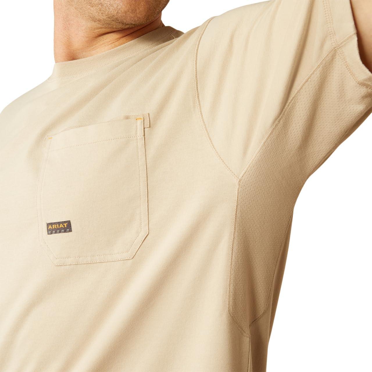 imageARIAT Mens Rebar Workman Brickyard TShirtIsland Fossil