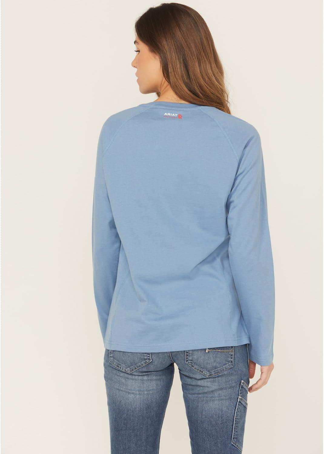 imageARIAT Womens Fr Air Crew TShirtBlue Heather