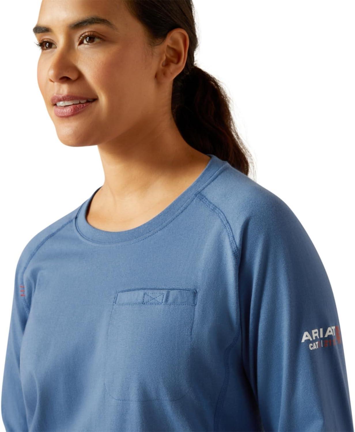 imageARIAT Womens Fr Air Crew TShirtMedium Blue