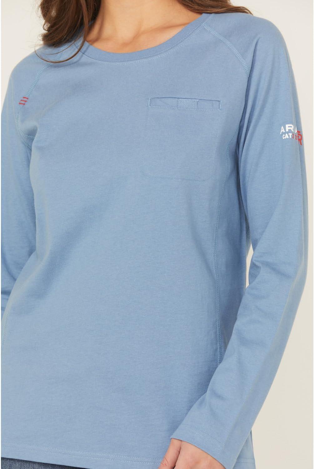 imageARIAT Womens Fr Air Crew TShirtSteel Blue Heather