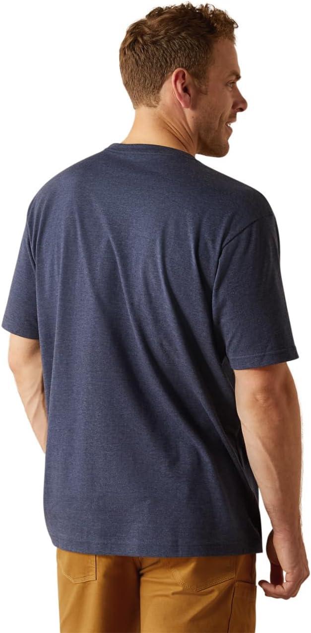 imageAriat Mens Rebar Cotton Strong Standard TShirtNavy Heather