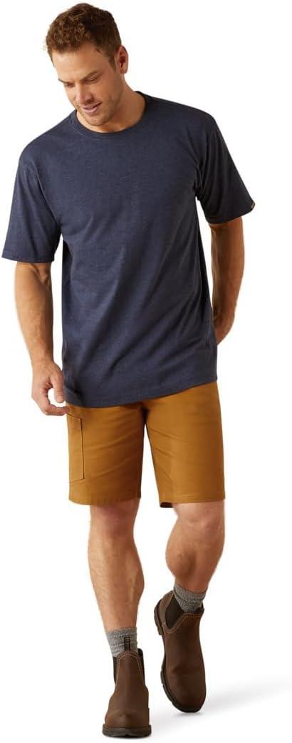 imageAriat Mens Rebar Cotton Strong Standard TShirtNavy Heather