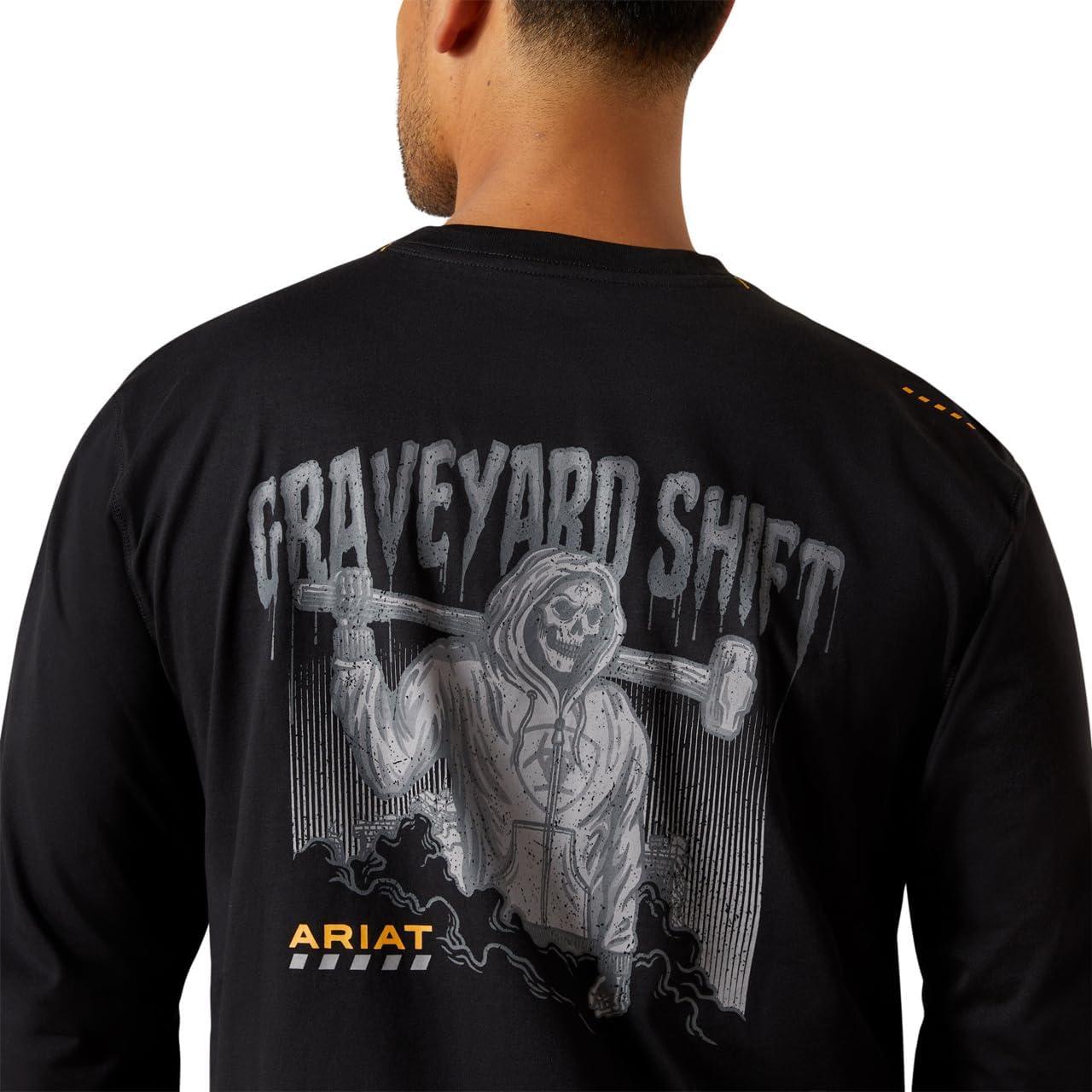 imageAriat Mens Rebar Workman Graveyard TShirtBlack