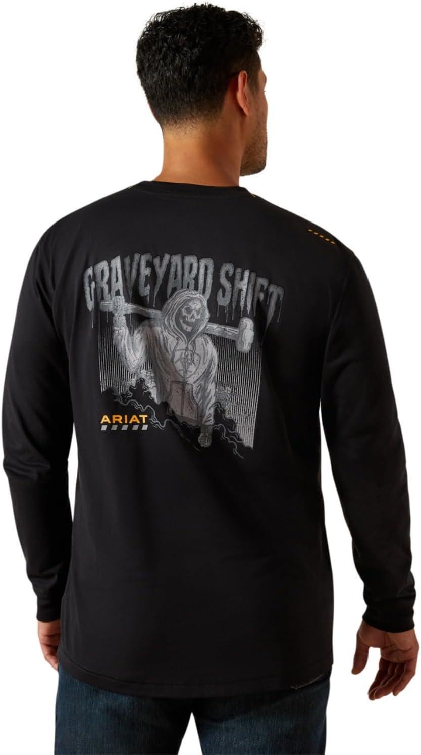 imageAriat Mens Rebar Workman Graveyard TShirtBlack